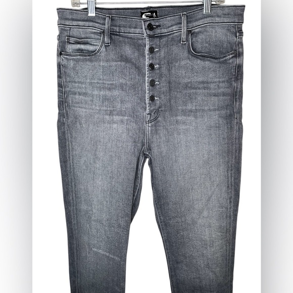 Mother The Pixie Dazzler Ankle Fray Jeans in Digging Up Dirt Size 34 Raw Hem - Picture 7 of 15